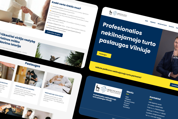Responsive WordPress development for business representative website